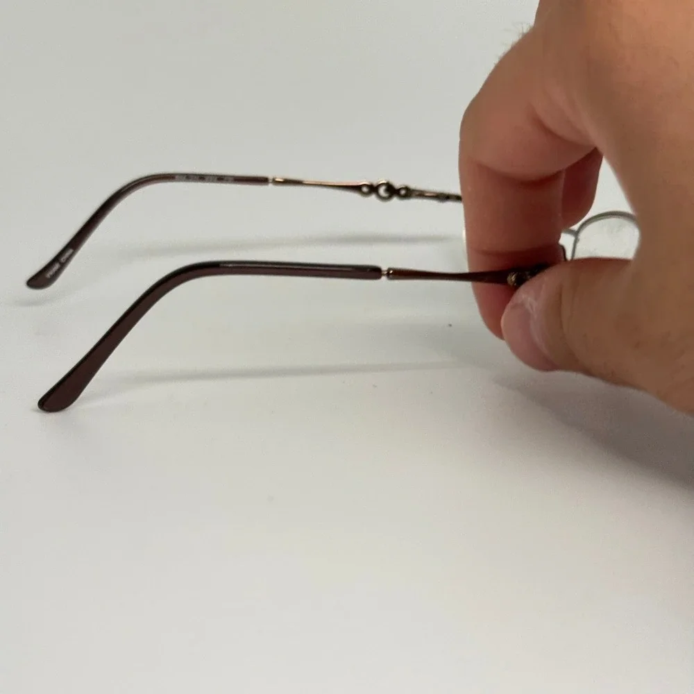 Saks Fifth Avenue S5A 211 EP4 Bronze Semi Rimless Eyeglasses Frames 50-17-130